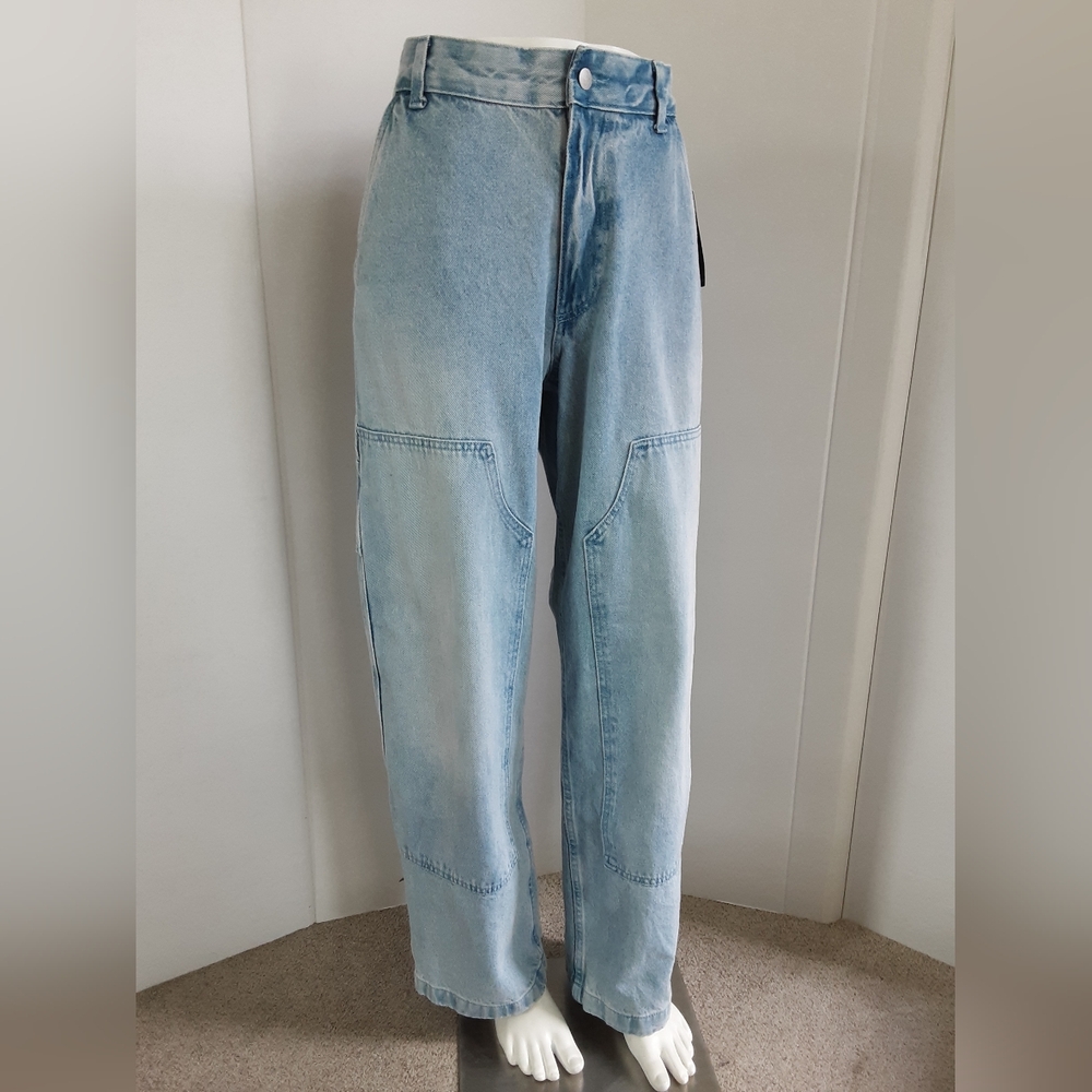 ORIGINAL USE Barrel Leg Carpenters Denim Blue Jeans NWT Sz 30X32L - Unisex